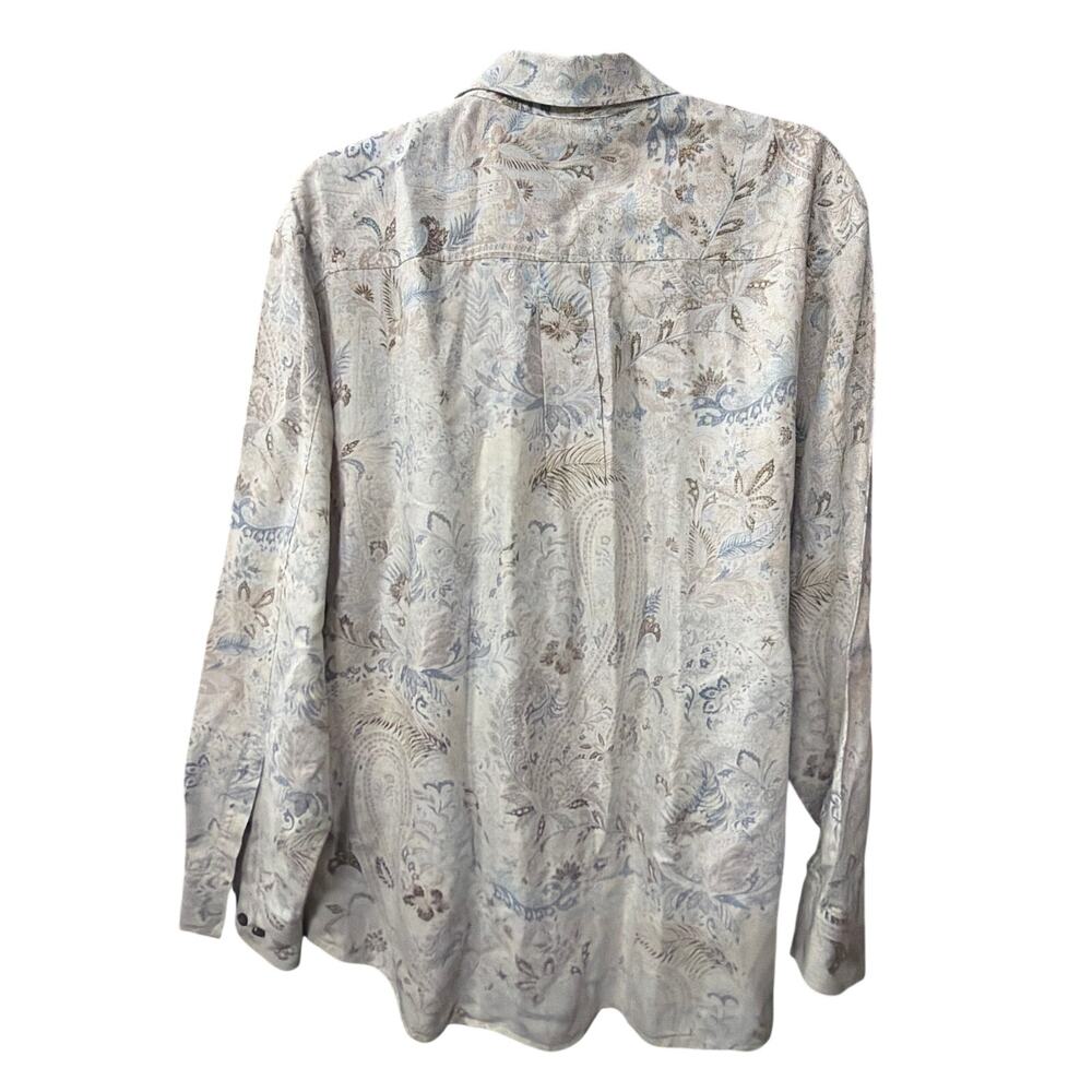 Tommy Bahama Men’s Paisley Button Down Shirt L Coastal Resort Casual - Picture 3 of 6